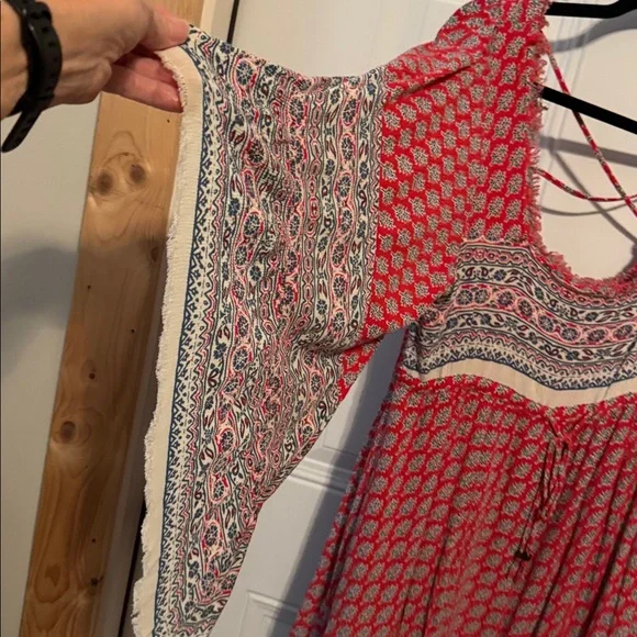 Free People Red, Blue and Cream Patterned Tunic/dress - Picture 2 of 5